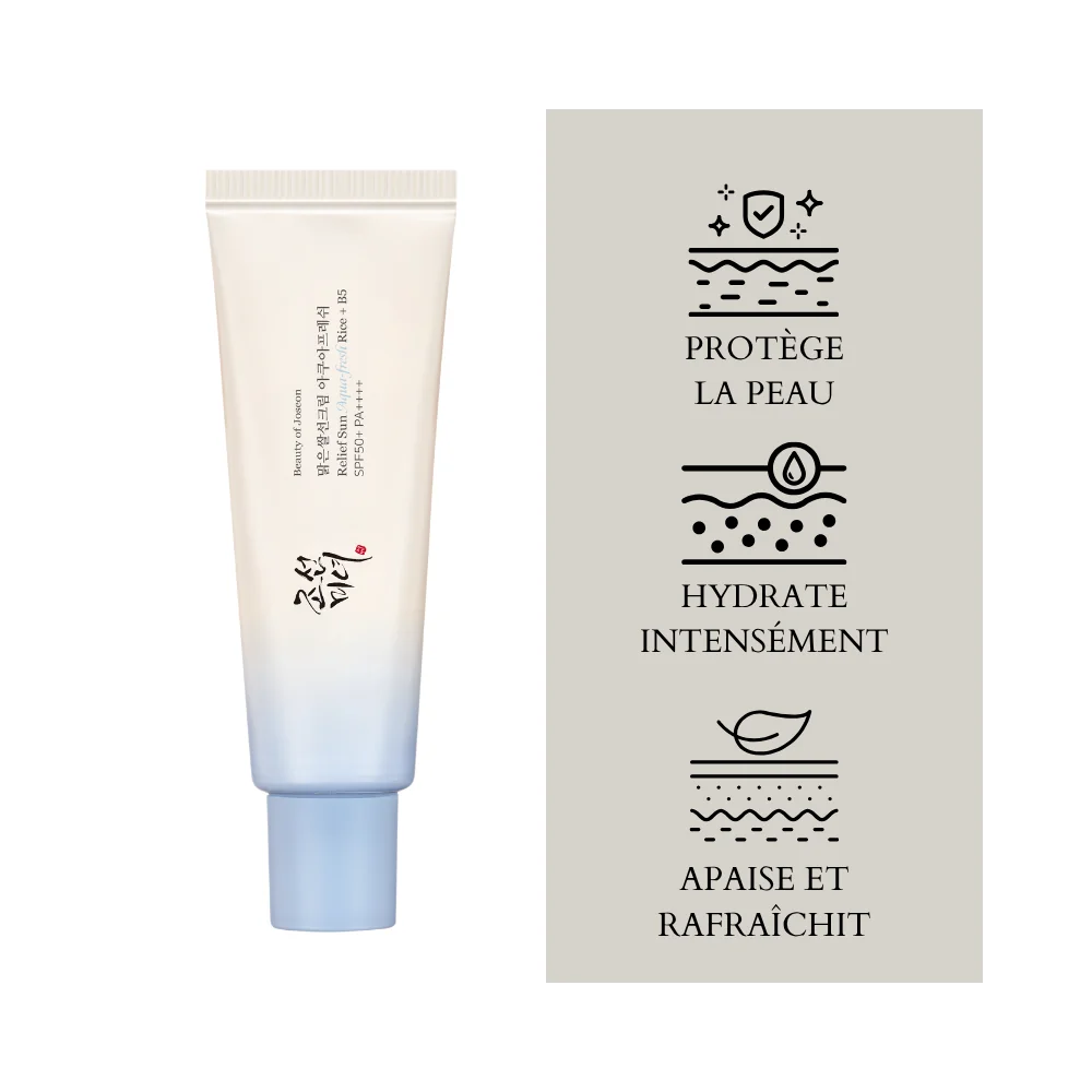 Beauty of Joseon - Crème solaire aqua fresh : riz + panthénol SPF50+ - 50 ml