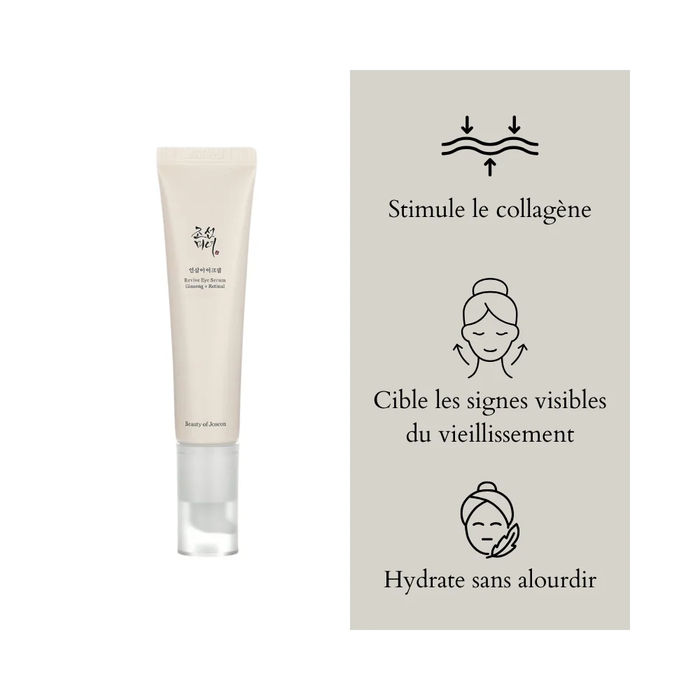 Beauty of Joseon - Sérum contour des yeux revitalisant : ginseng + rétinal - 30 ml
