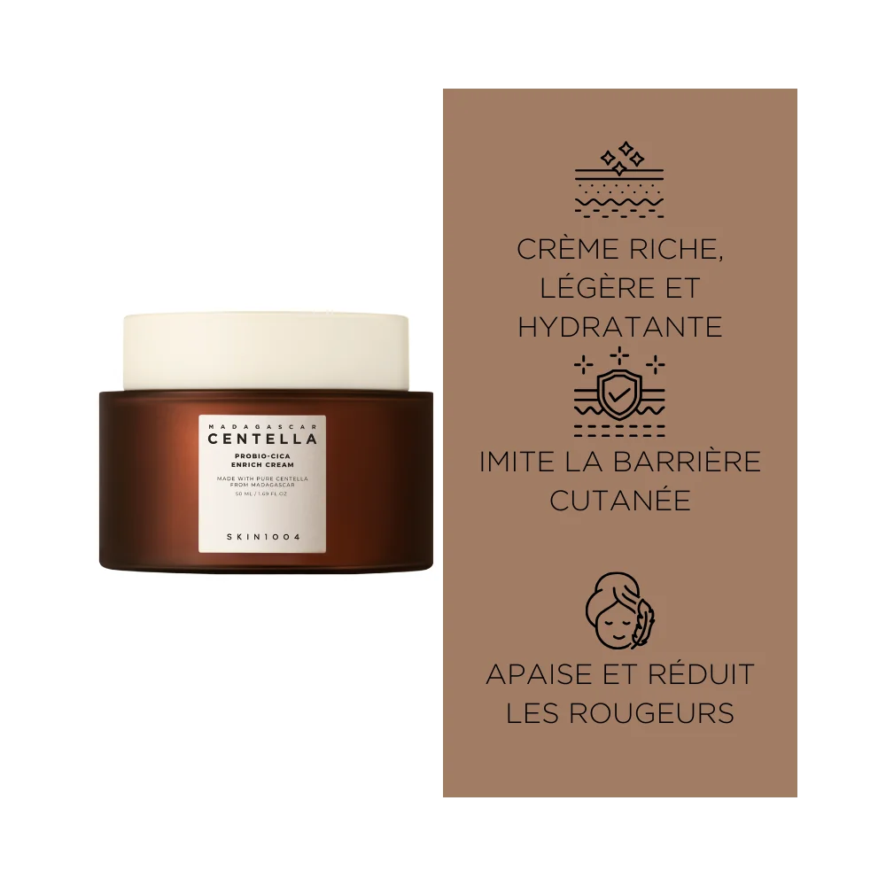 Skin1004 - Crème hydratante riche à la centella asiatica et probiotiques - 50 ml